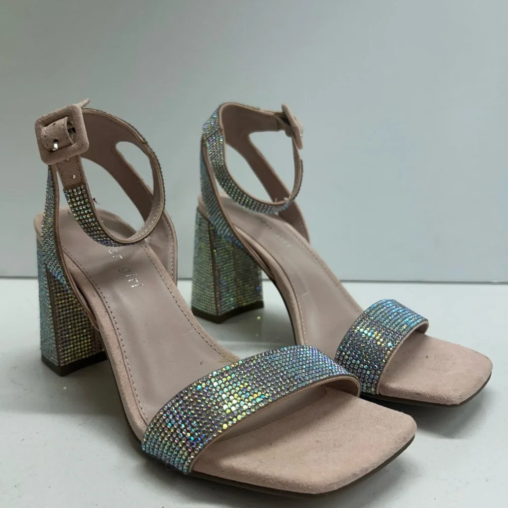 Madden Girl Elegant Blush Multi Rhinestone Women's Sandal‎